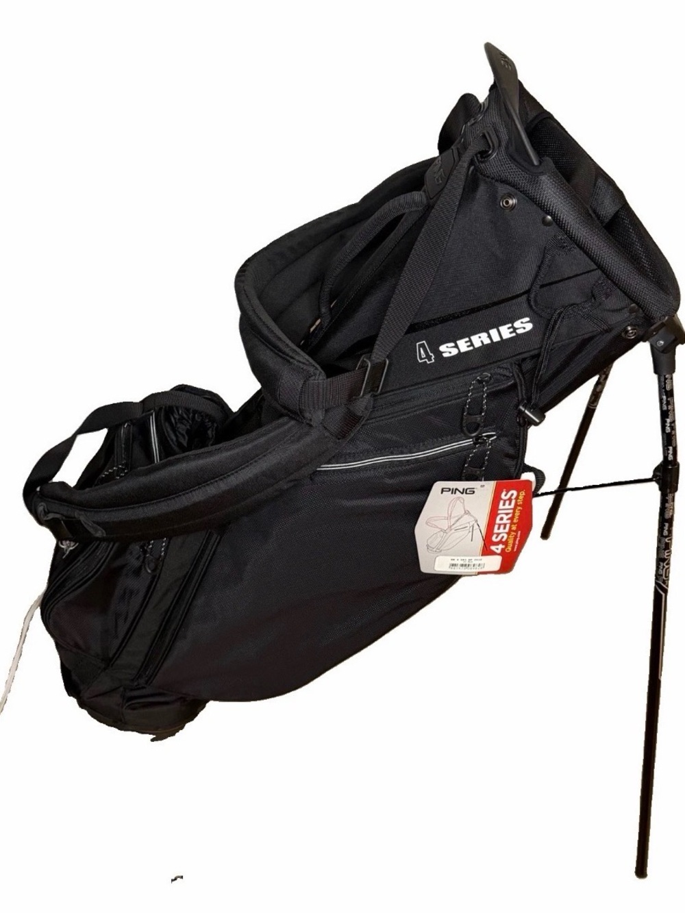 Ping 4 series Stand black golf bag, 4 way top driver and lightweight. New